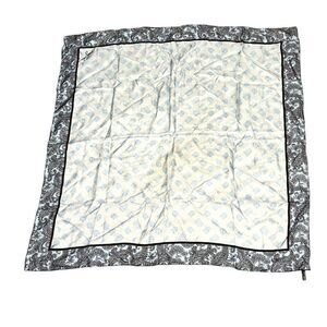 Chic & Stylish Paisley Edge Silk Scarf Made In MACCLESFIELD ENGLAND Vintage READ